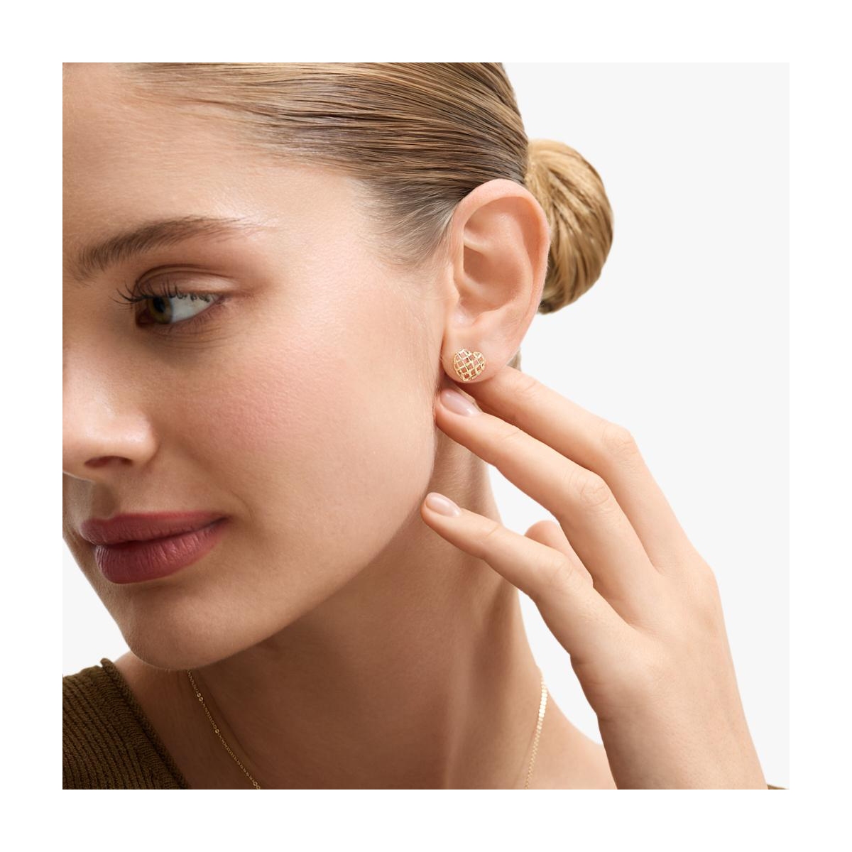 Kolczyki złote ażurowe serca