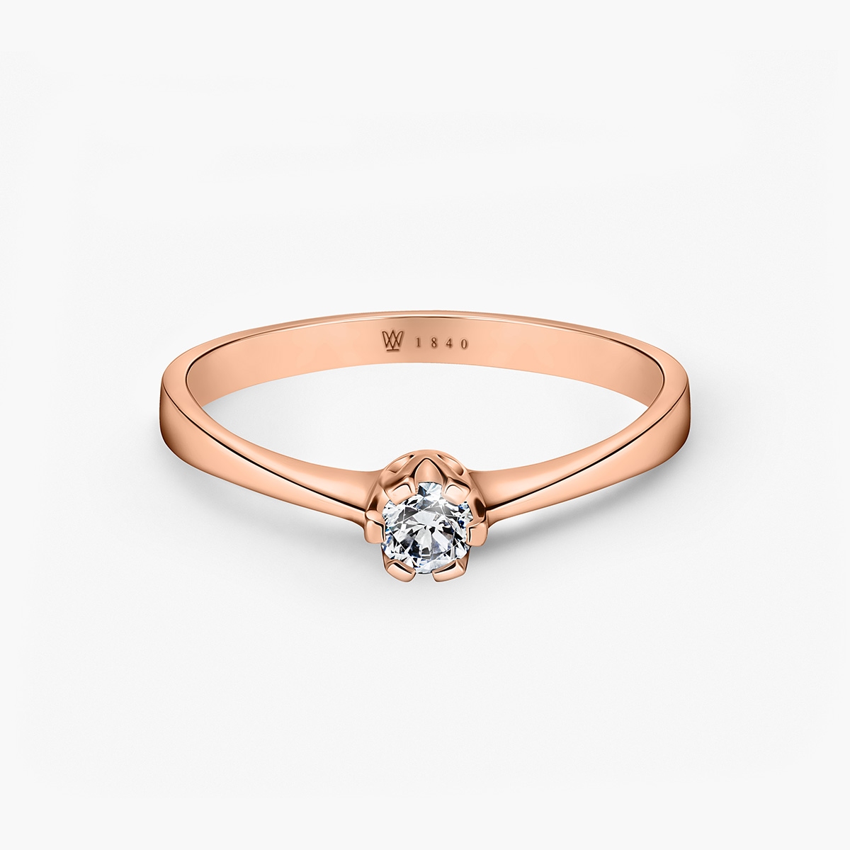 Pierścionek zaręczynowy złoty Jedyny