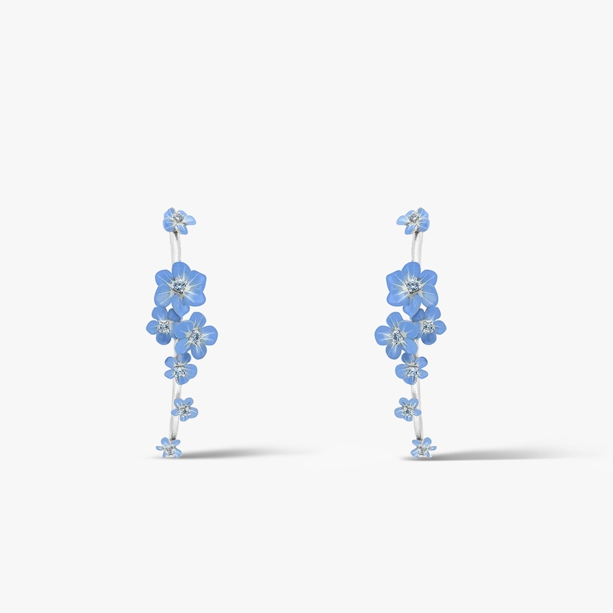 Kolczyki srebrne Kwiaty Nocy