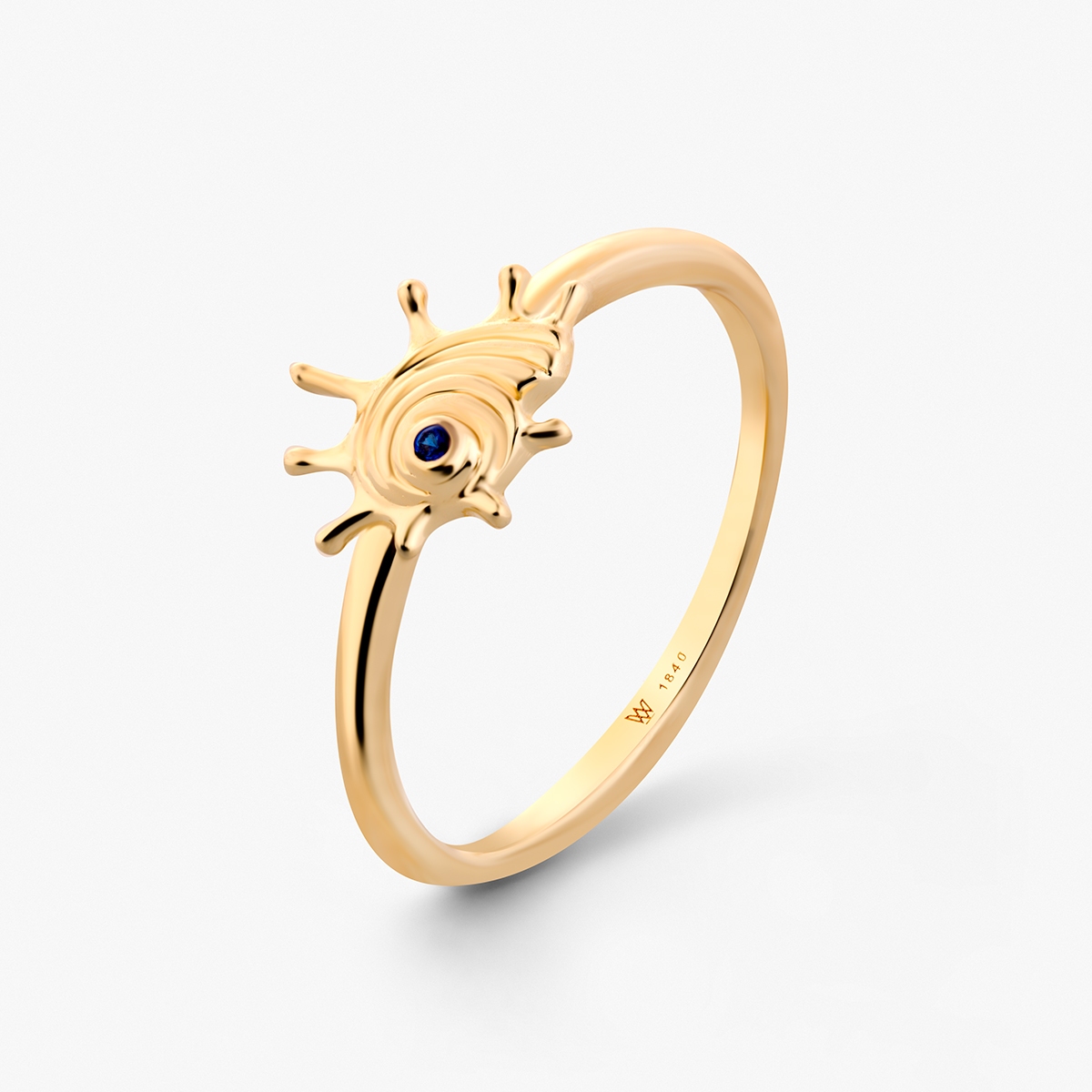 Pierścionek srebrny pozłacany