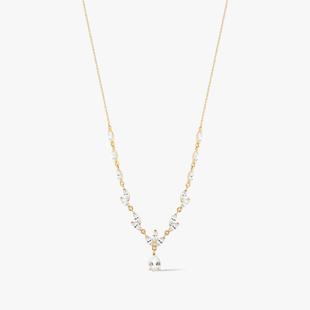 Naszyjnik złoty z cyrkoniami Ceremonials