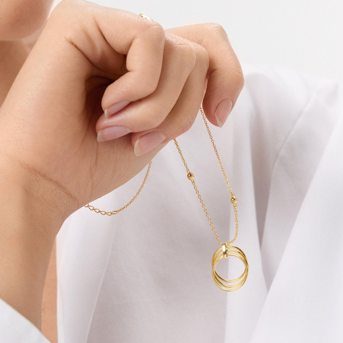 Naszyjnik srebrny pozłacany