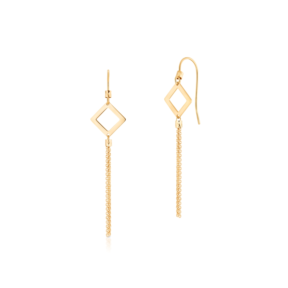 Kolczyki złote romby