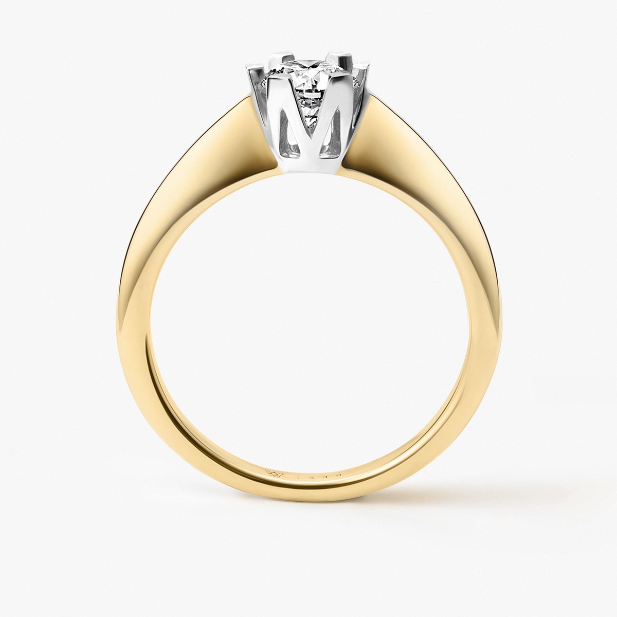 Pierścionek zaręczynowy złoty Jedyny