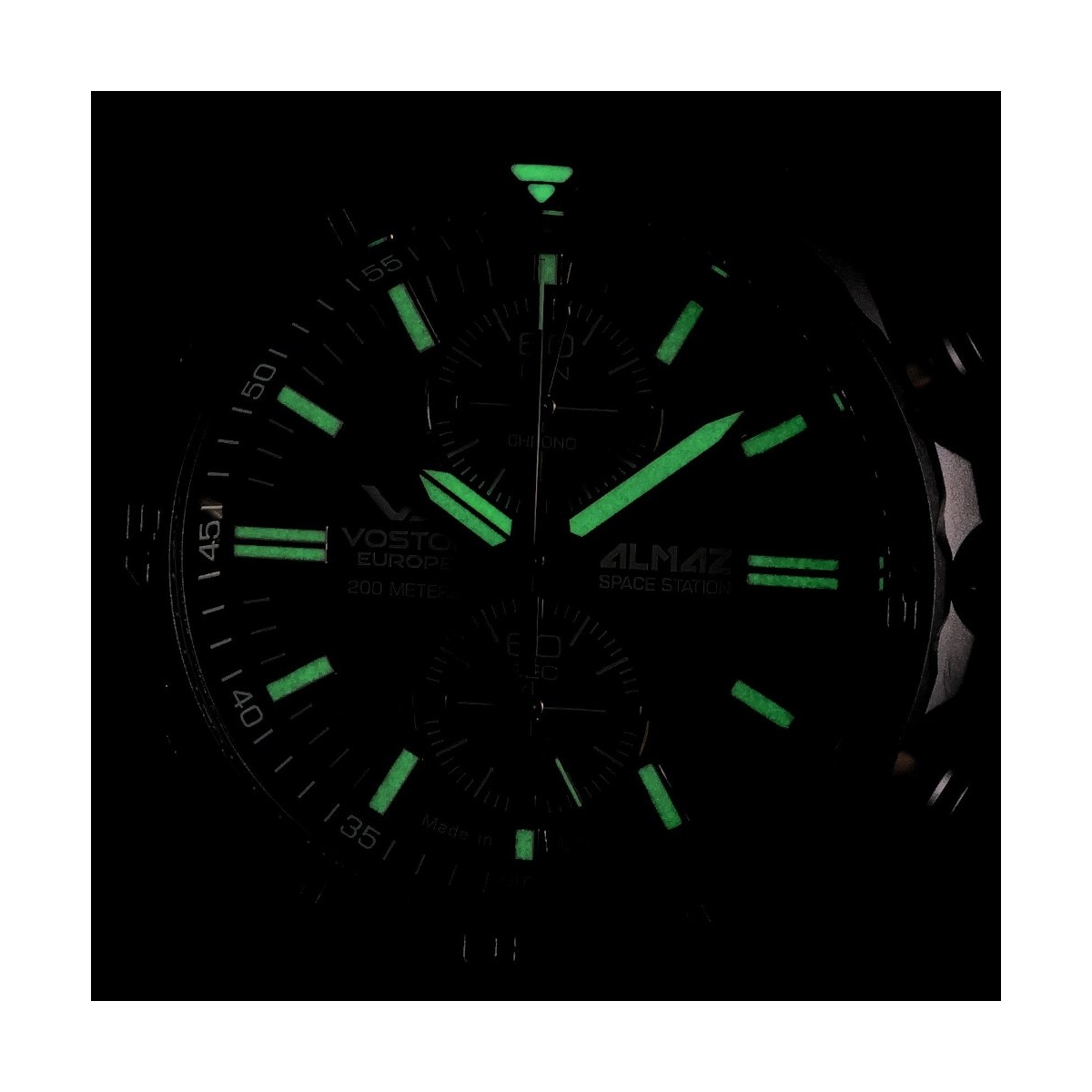 ZEGAREK VOSTOK EUROPE ALMAZ SPACE STATION CHRONO TITAN