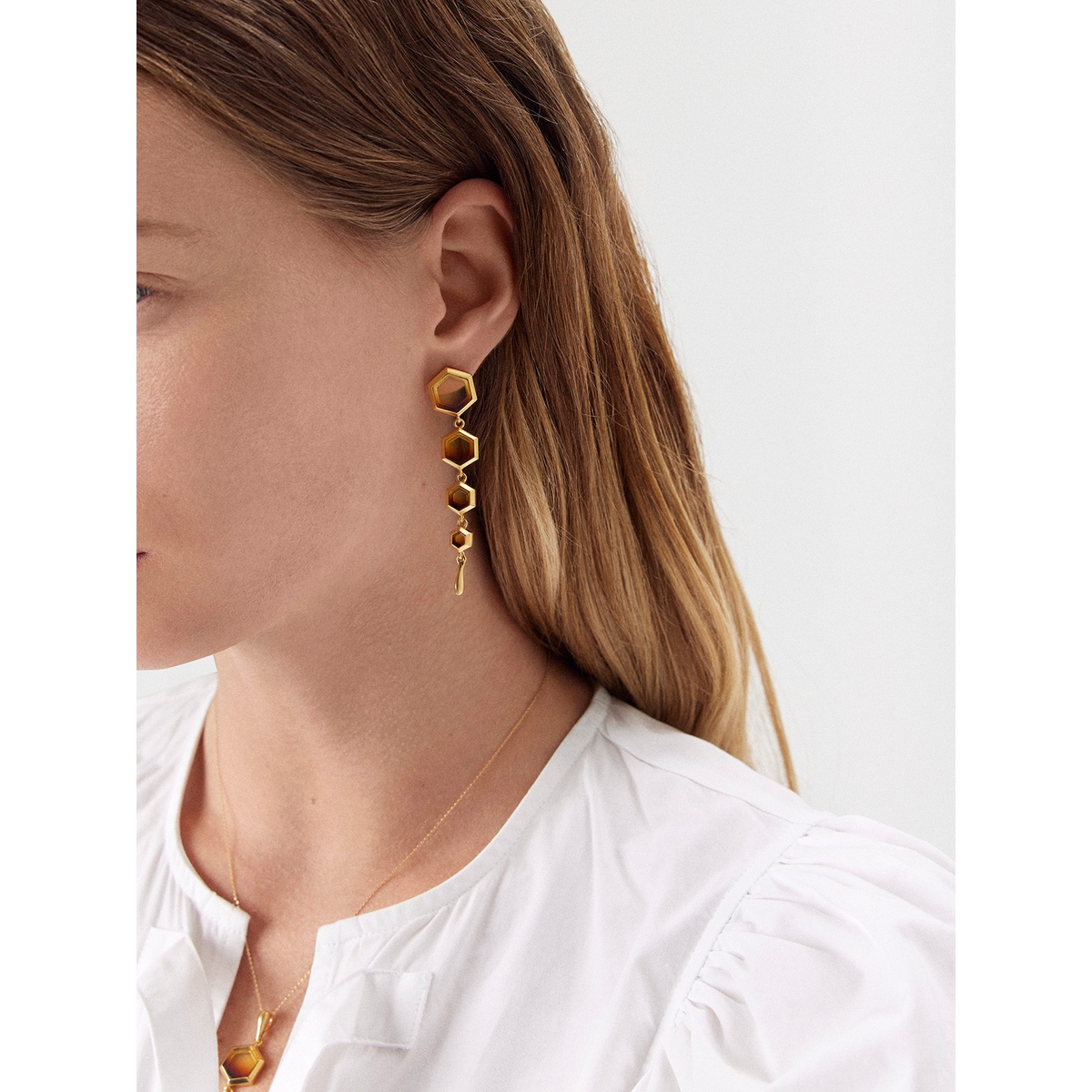 Kolczyki srebrne z bursztynem Miodowa