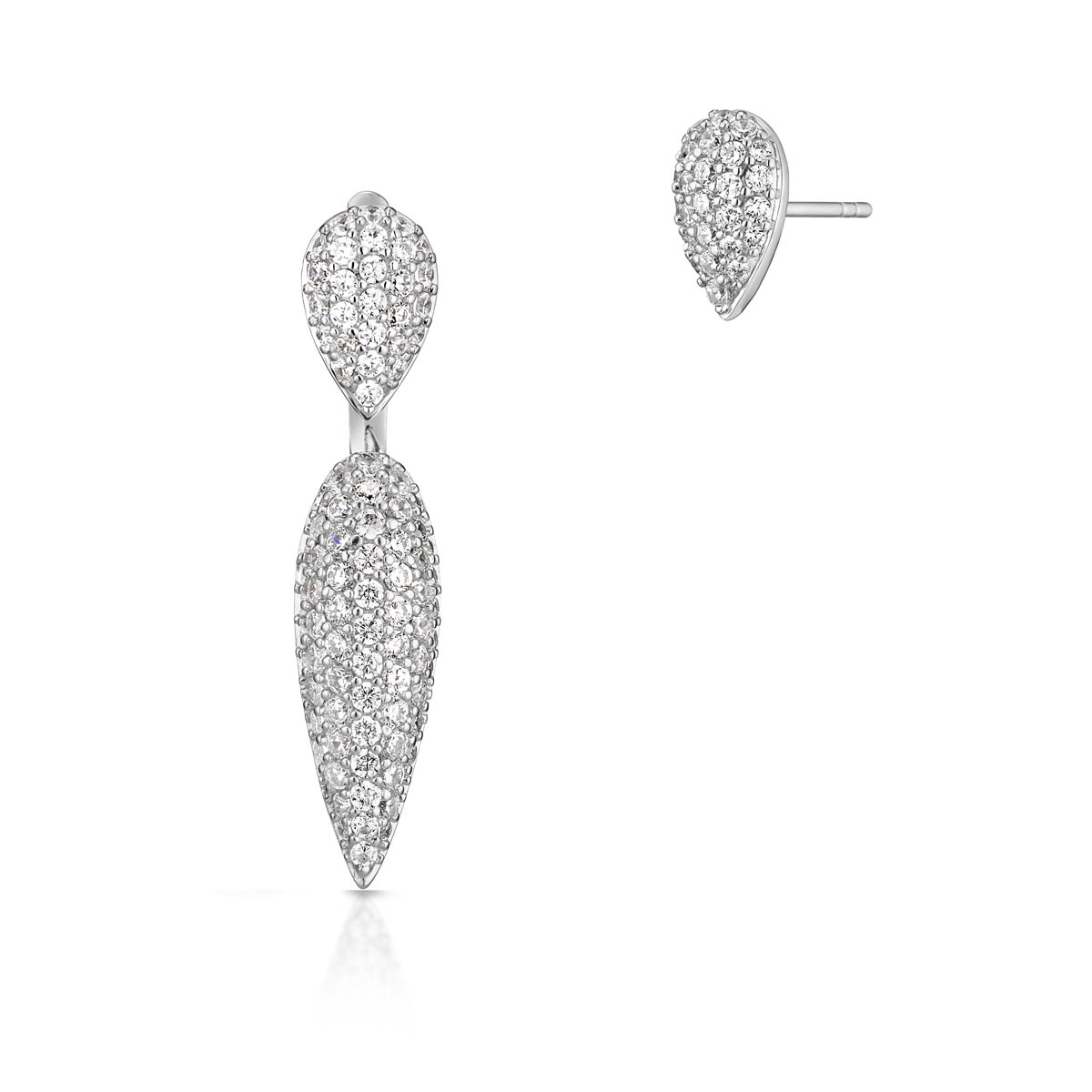 Kolczyki srebrne z cyrkoniami Emblems