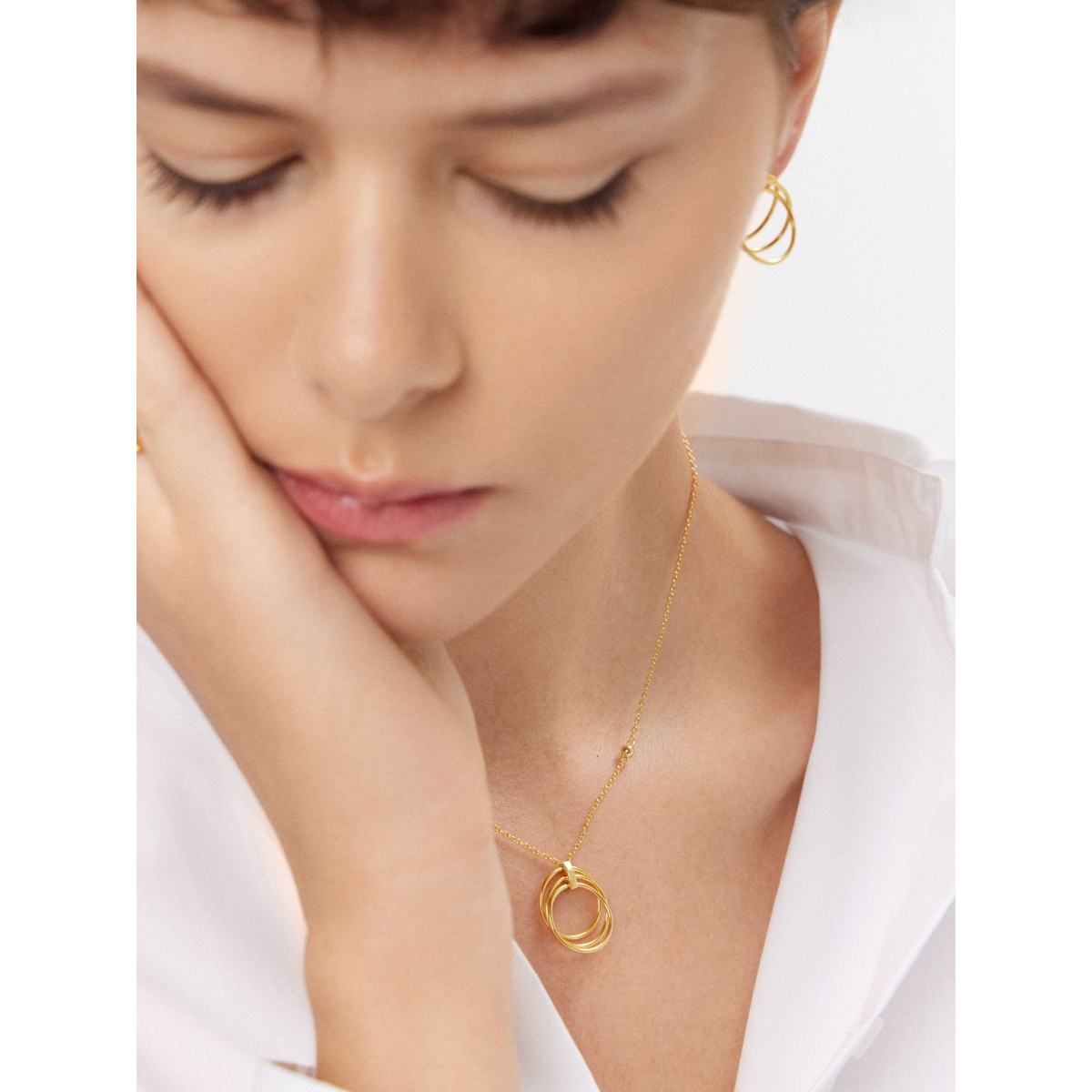 Kolczyki srebrne pozłacane