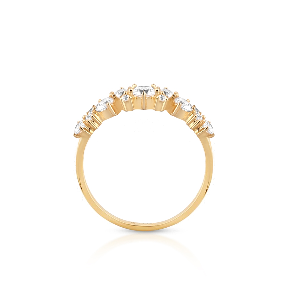 Pierścionek złoty z cyrkoniami Ceremonials