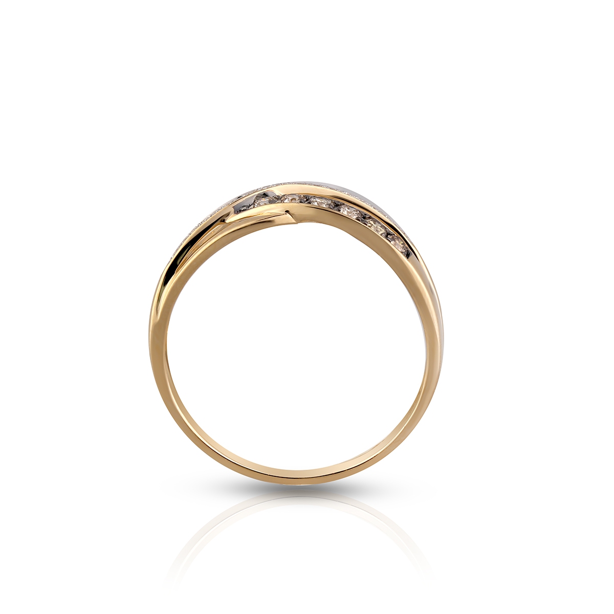 Pierścionek złoty z diamentami