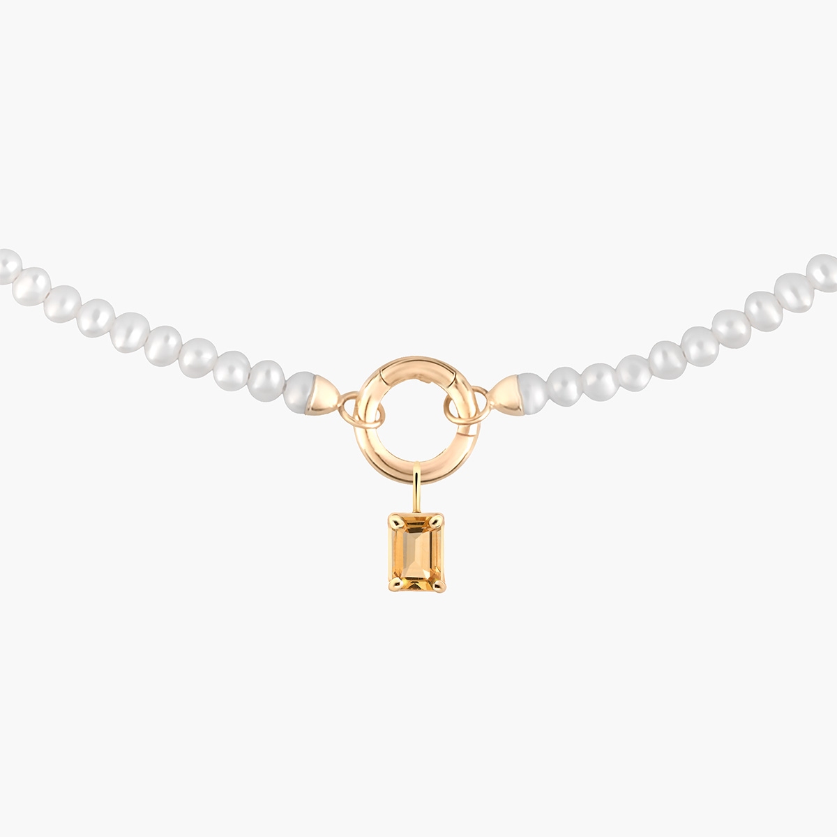 Wisiorek złoty z cytrynem