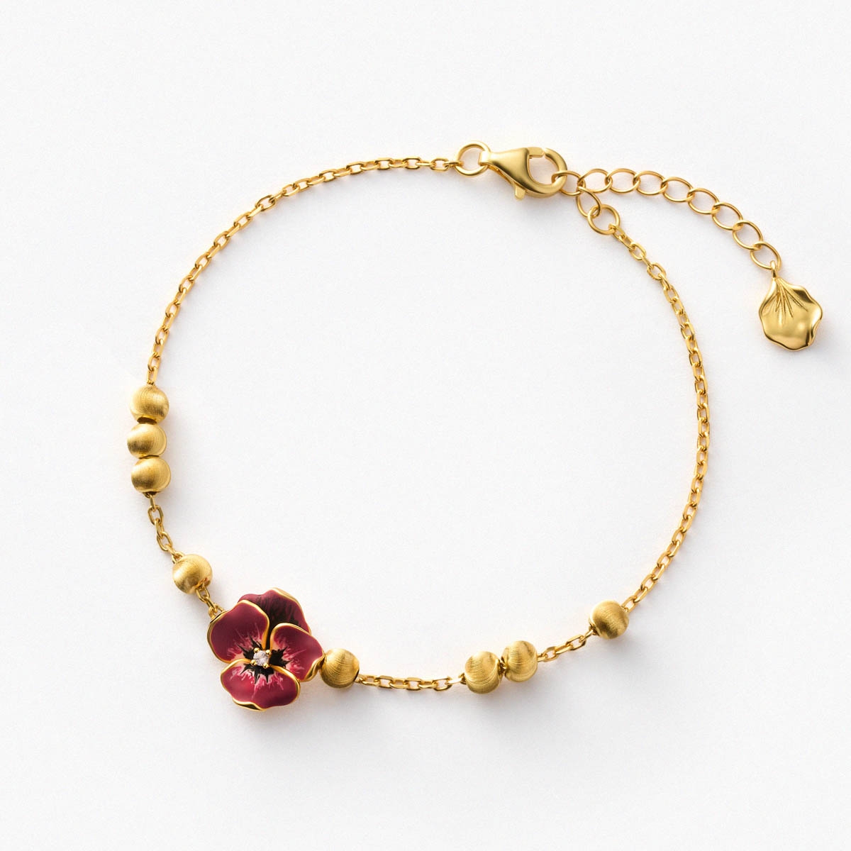 Bransoleta srebrna Kwiaty Nocy Bratki