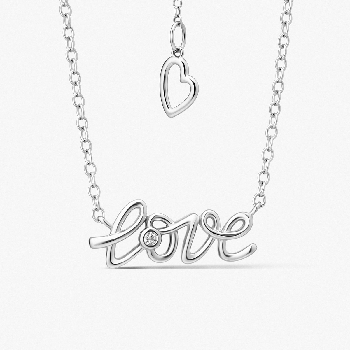 Naszyjnik srebrny z diamentem laboratoryjnym Czułość