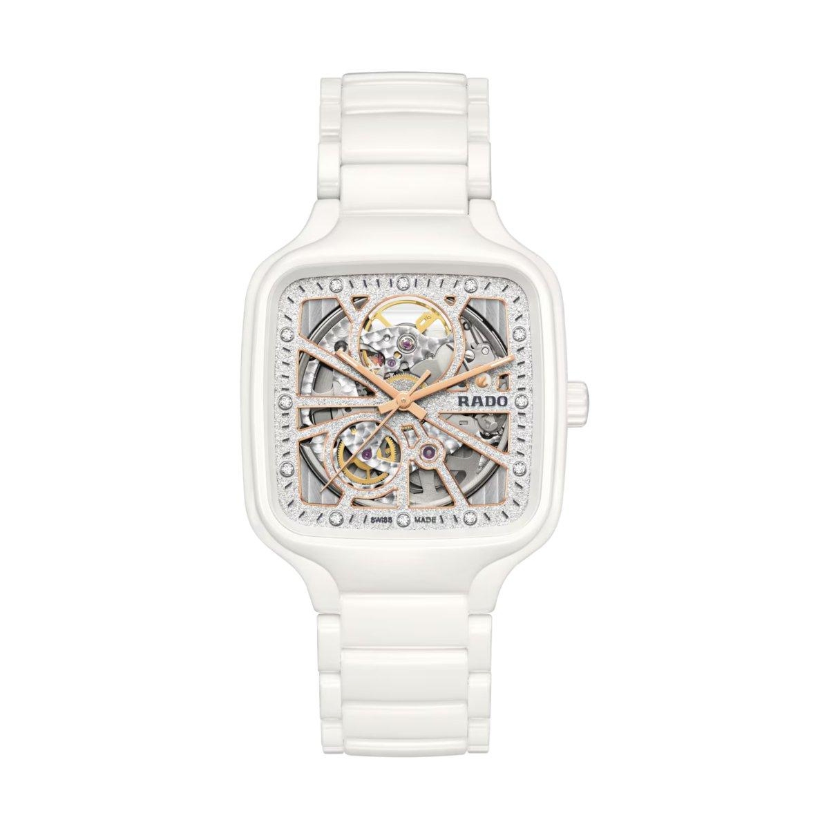 ZEGAREK RADO TRUE SQUARE AUTOMATIC OPEN HEART SPARKLING