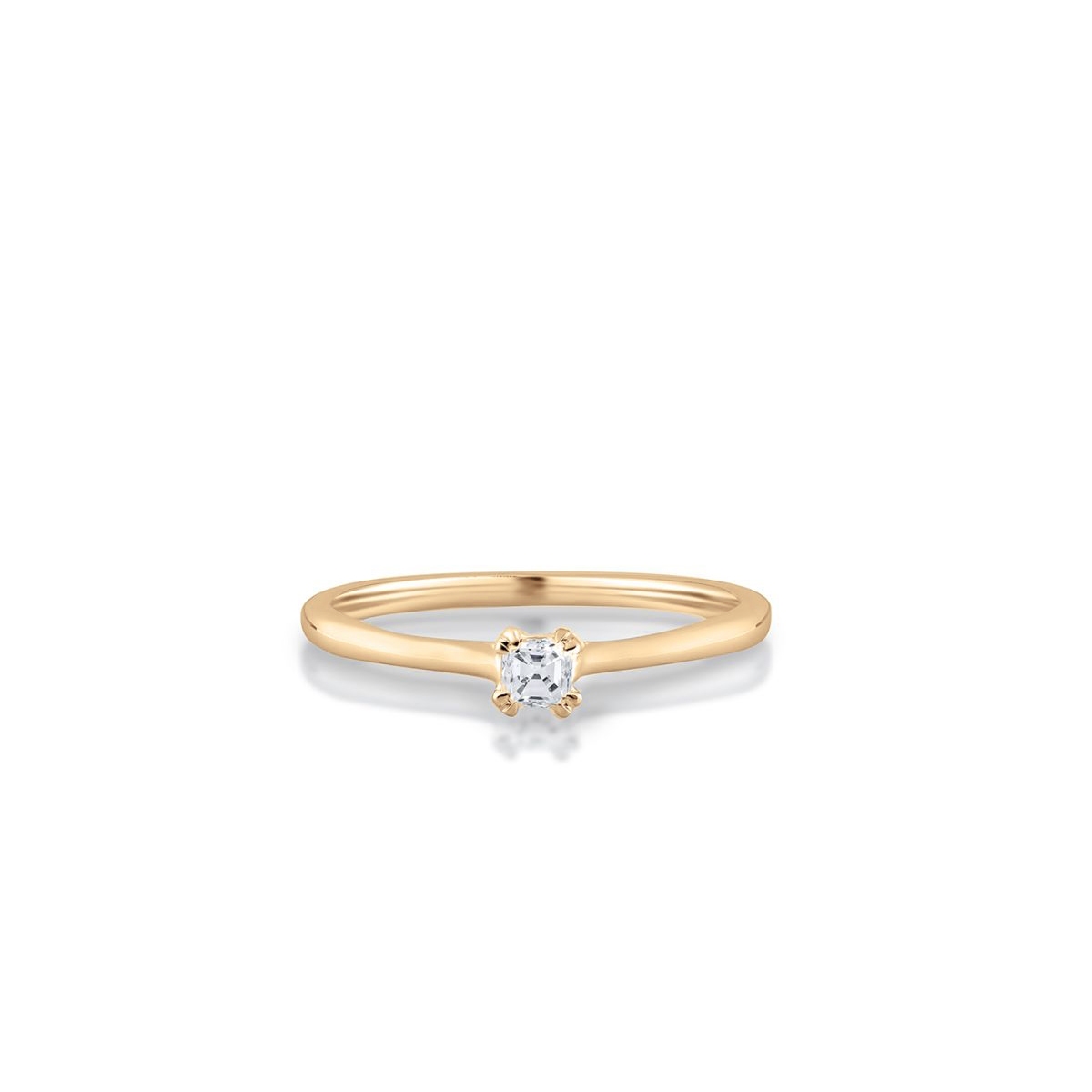 Pierścionek zaręczynowy złoty Królewski