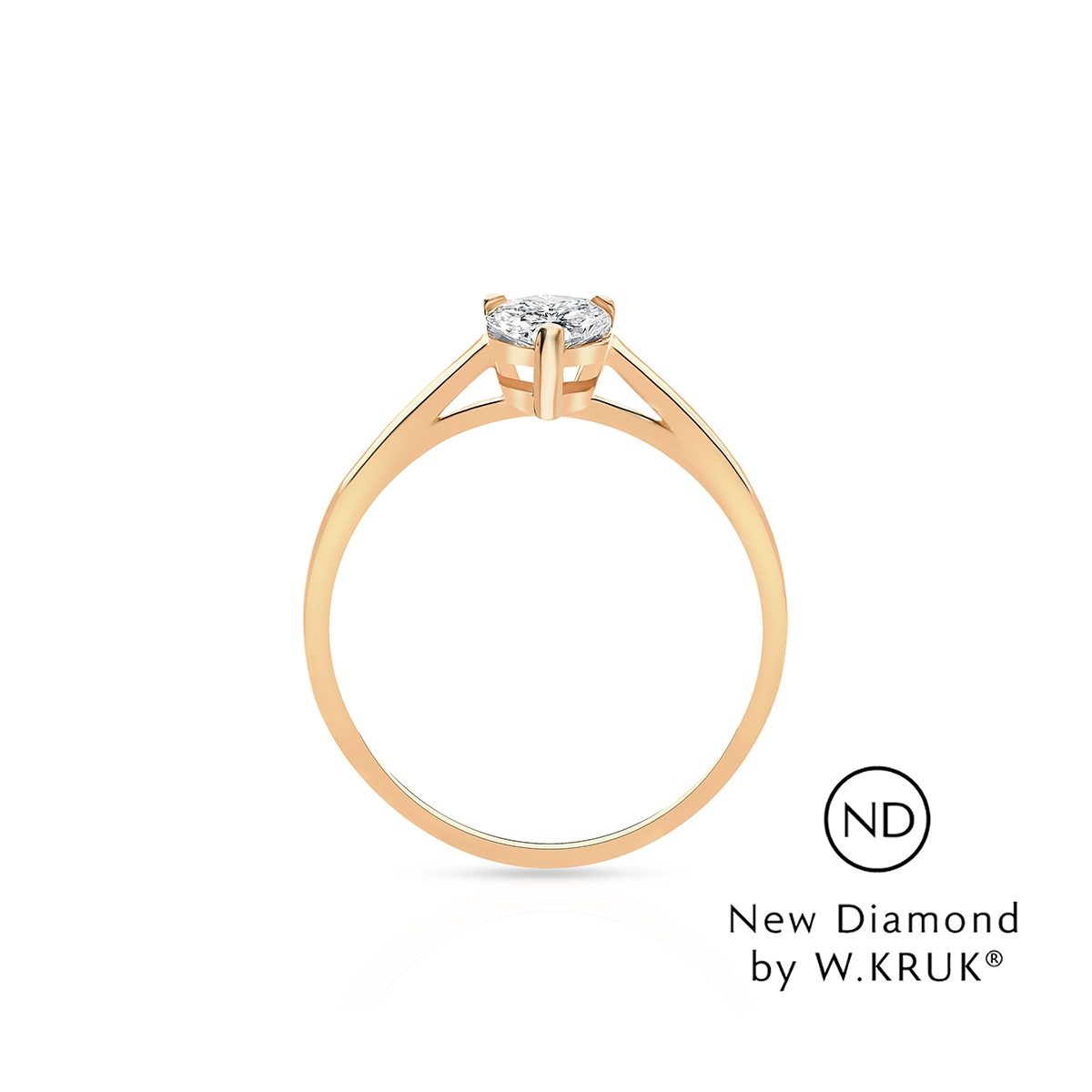 Pierścionek zaręczynowy złoty Doskonały