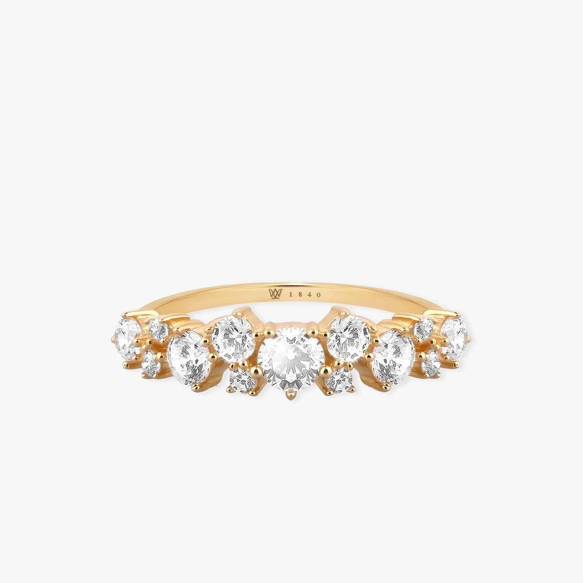 Pierścionek złoty z cyrkoniami Ceremonials