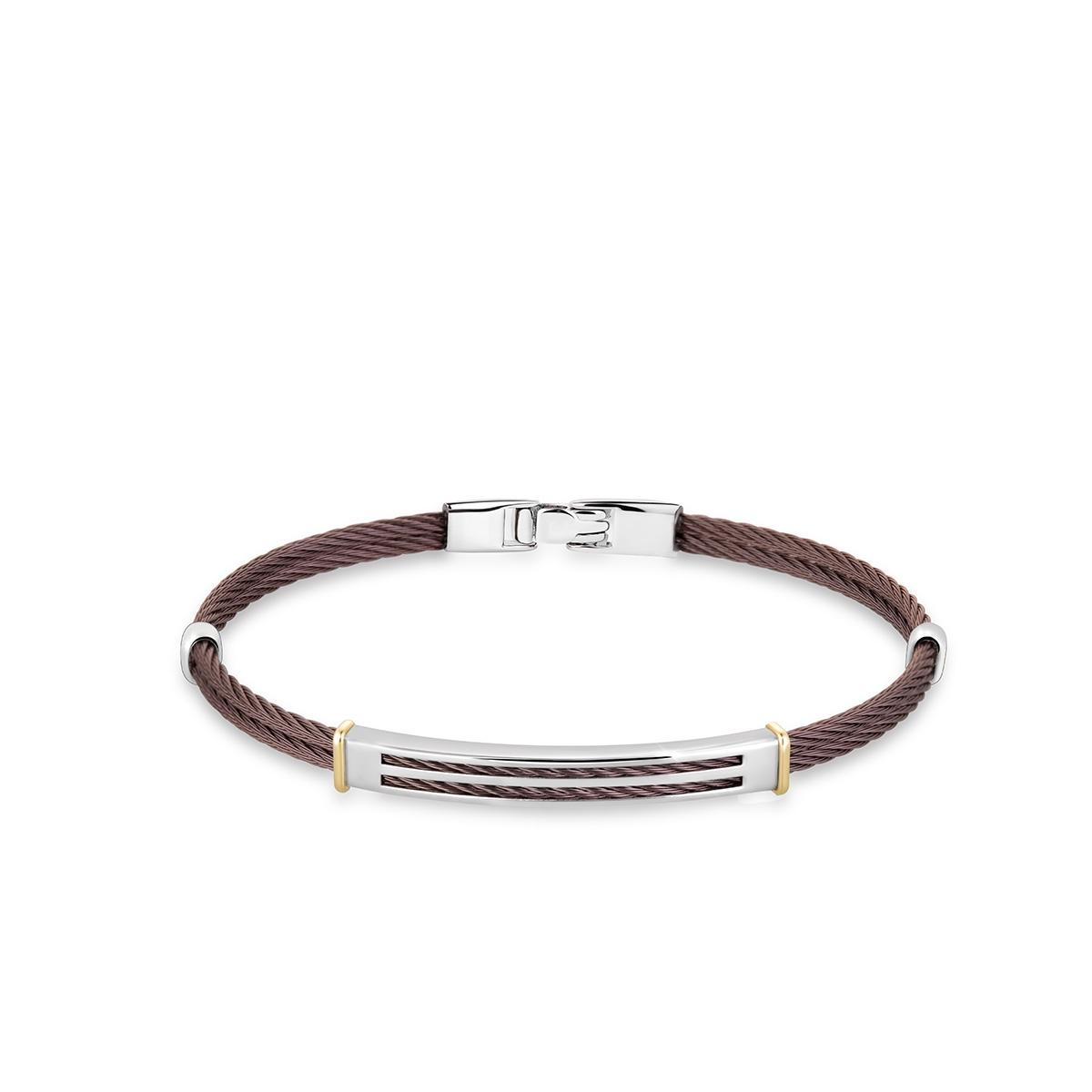 Bransoleta stal i złoto