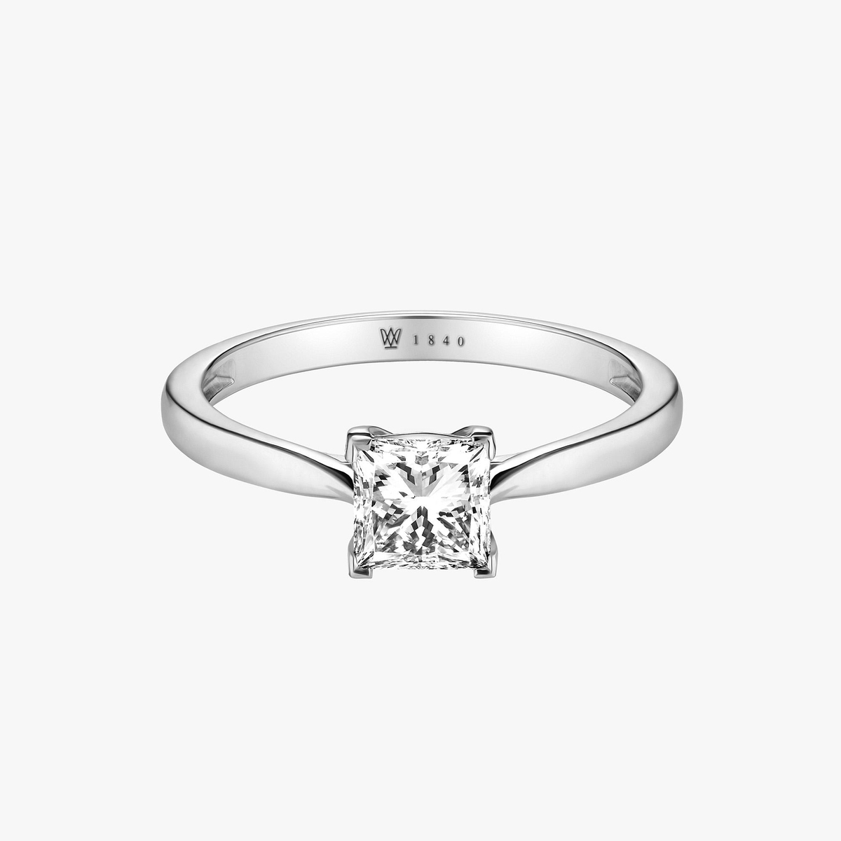 Pierścionek zaręczynowy białe złoto Niezwykły