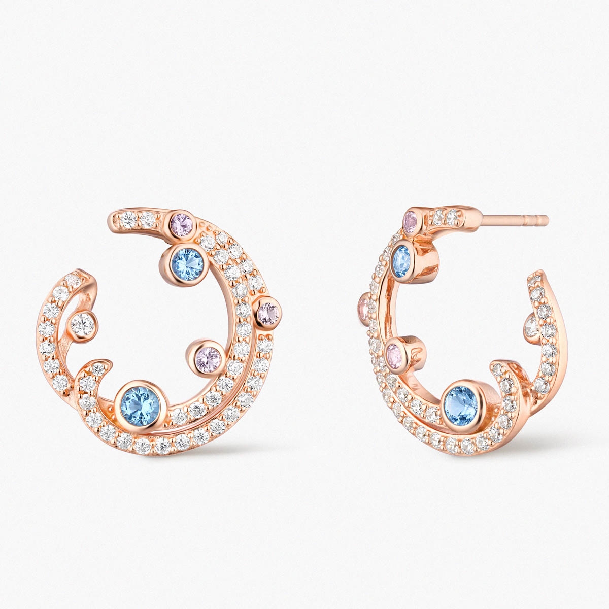 Kolczyki srebrne Balerina