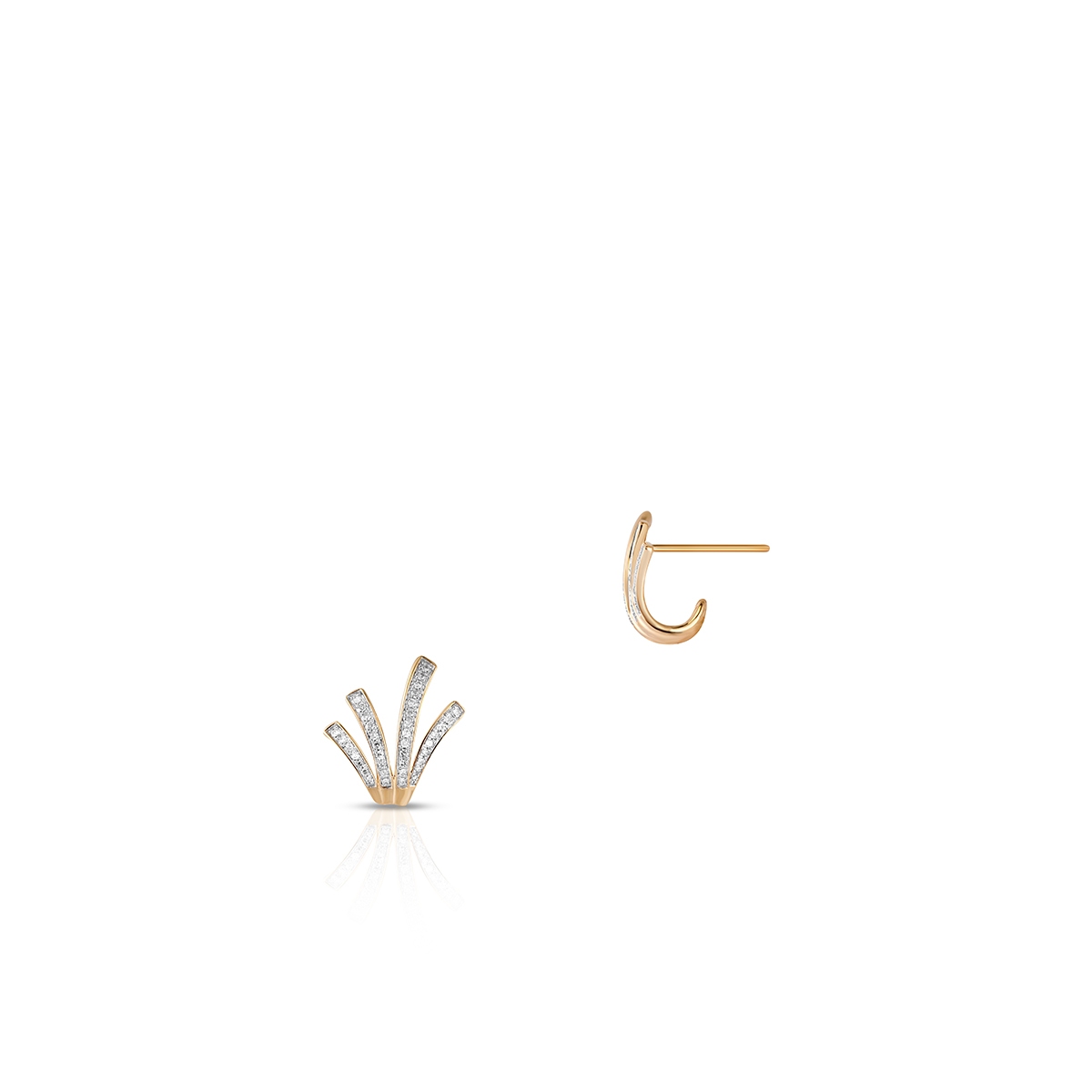 Kolczyki złote z diamentami