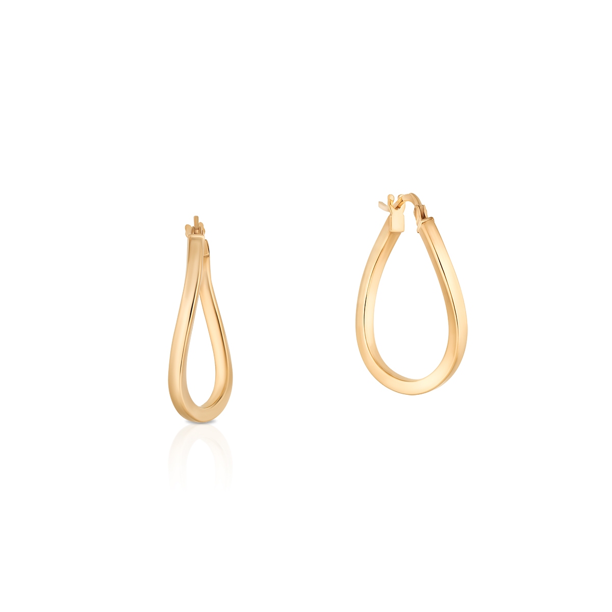 Kolczyki srebrne pozłacane krople