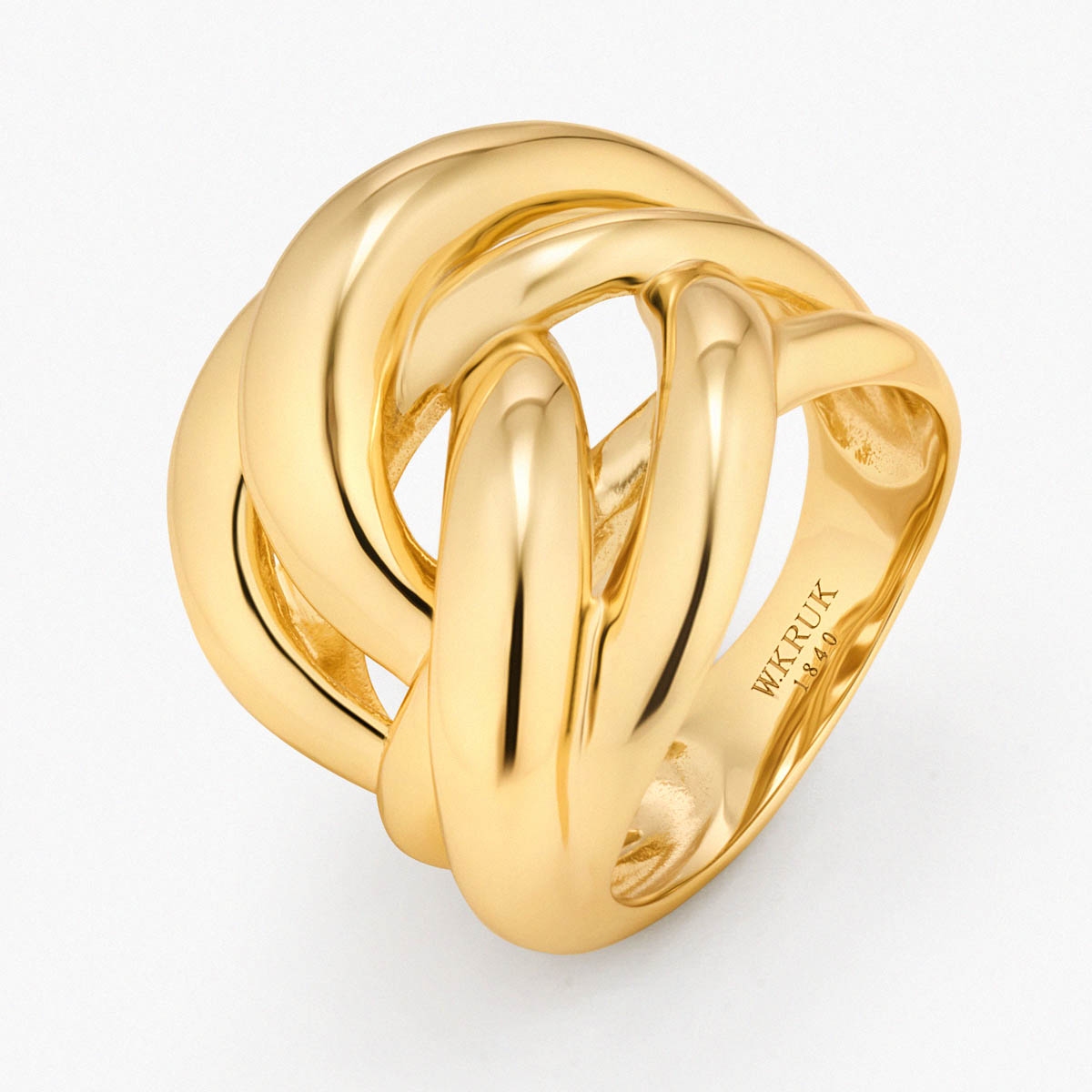 Pierścionek srebrny pozłacany