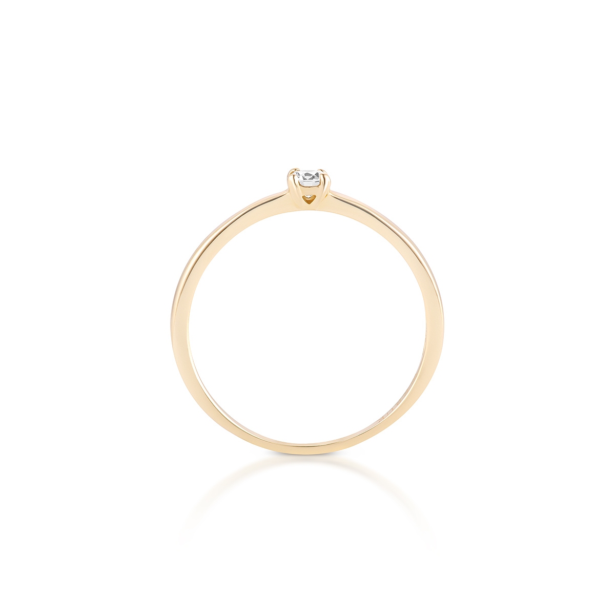 Pierścionek zaręczynowy złoty Szczęśliwy