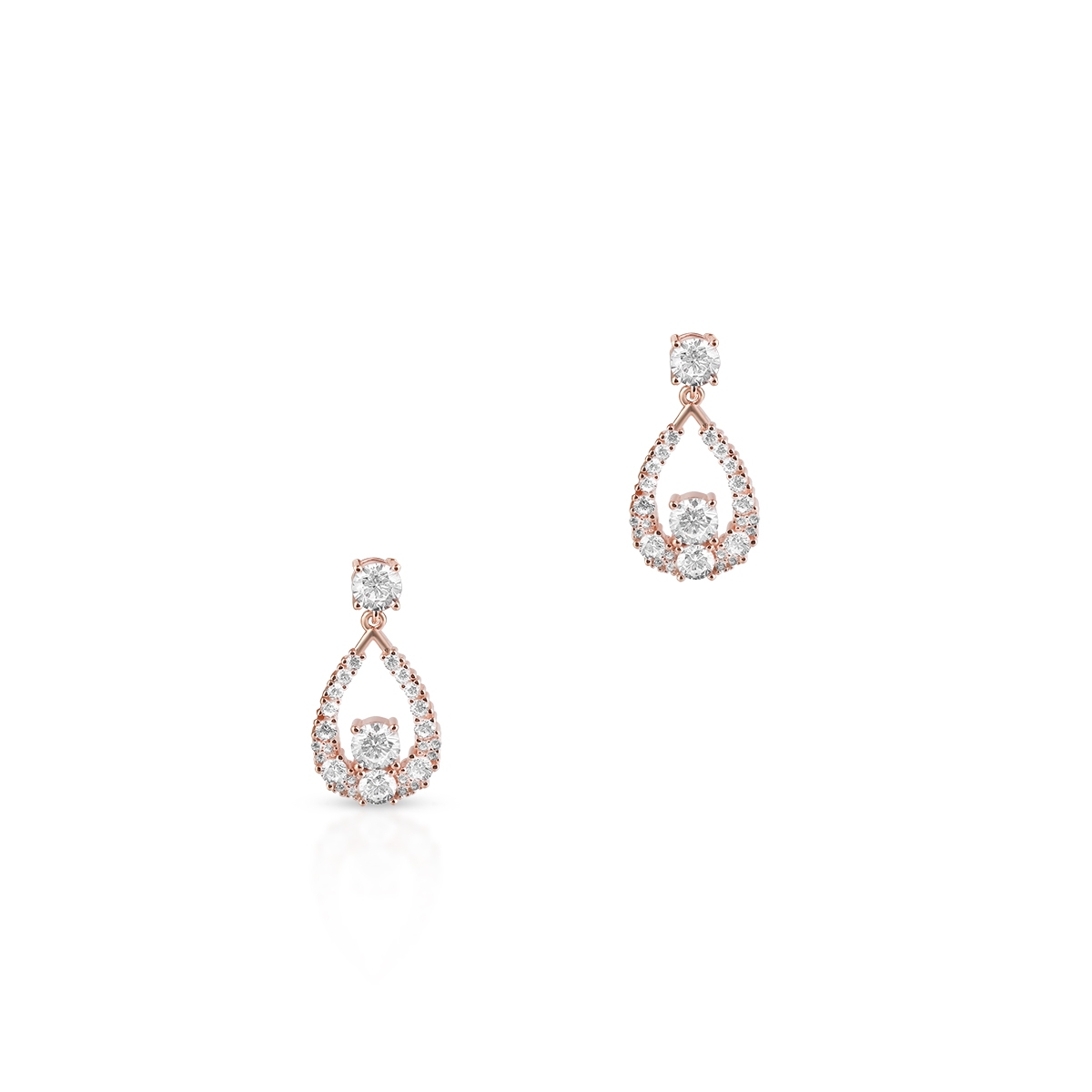 Kolczyki srebrne pozłacane z cyrkoniami