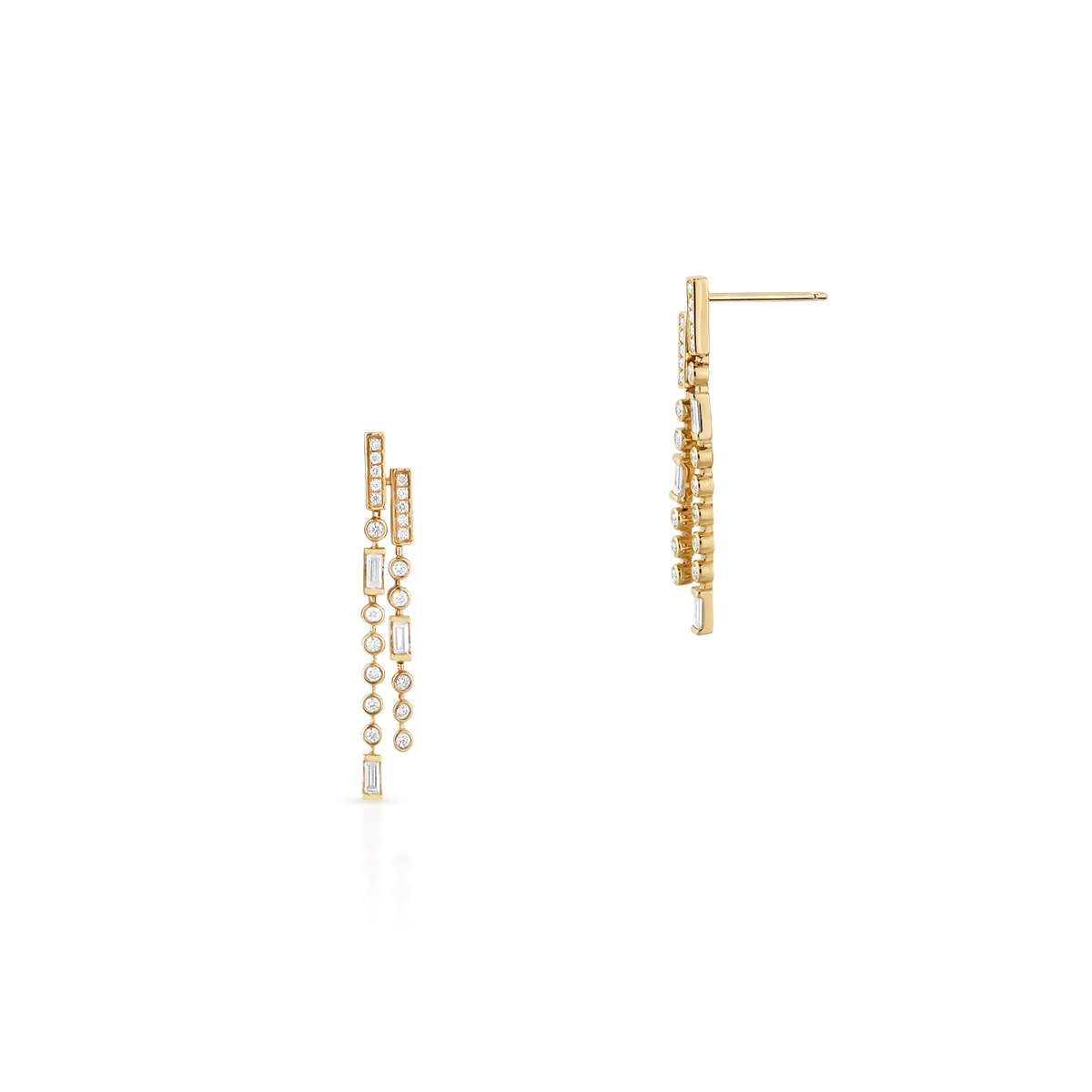 Kolczyki złote z diamentami