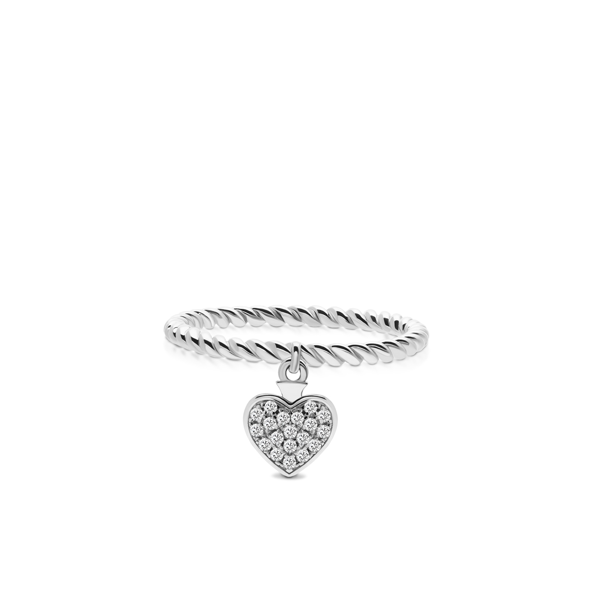 Pierścionek srebrny serce