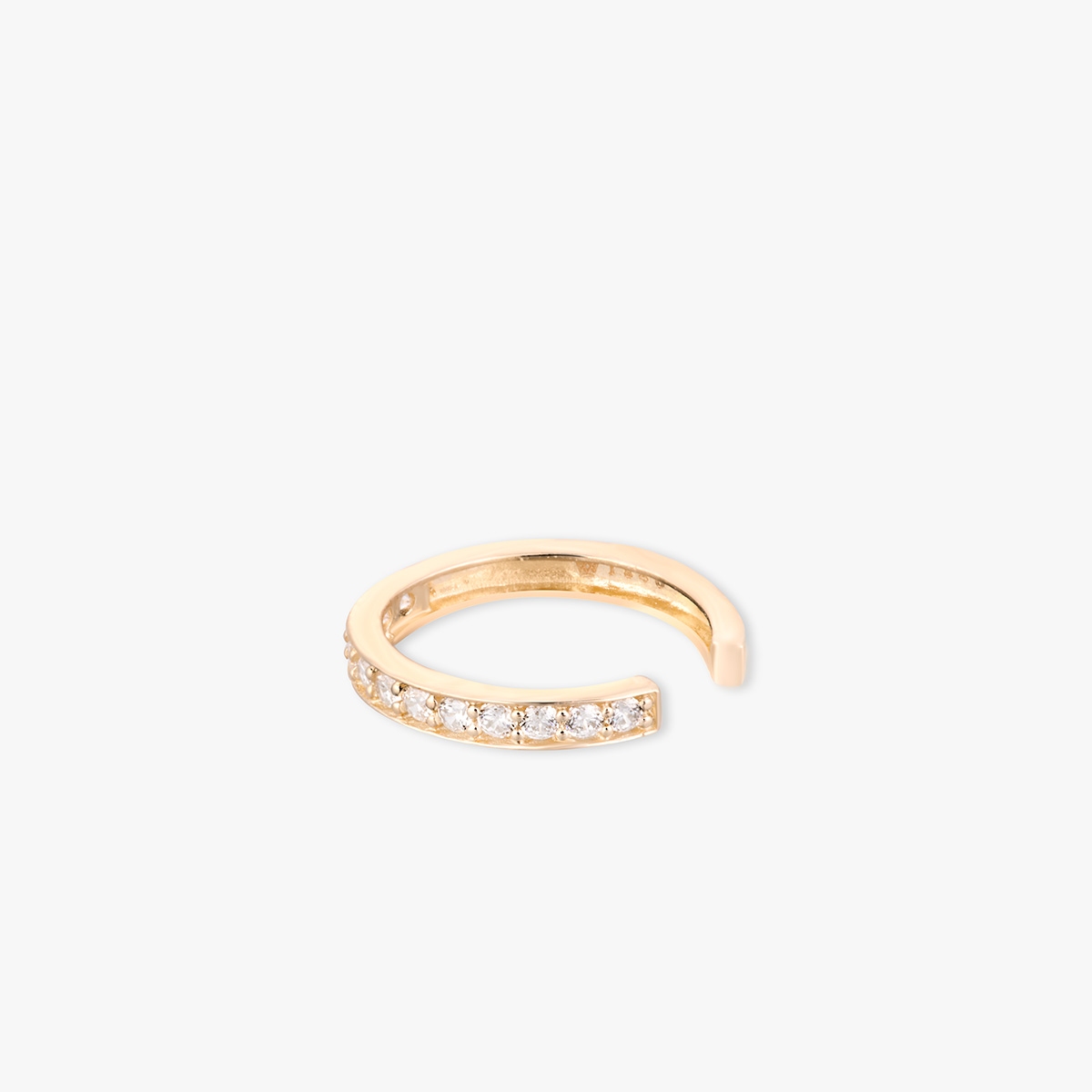 Nausznica złota z cyrkoniami