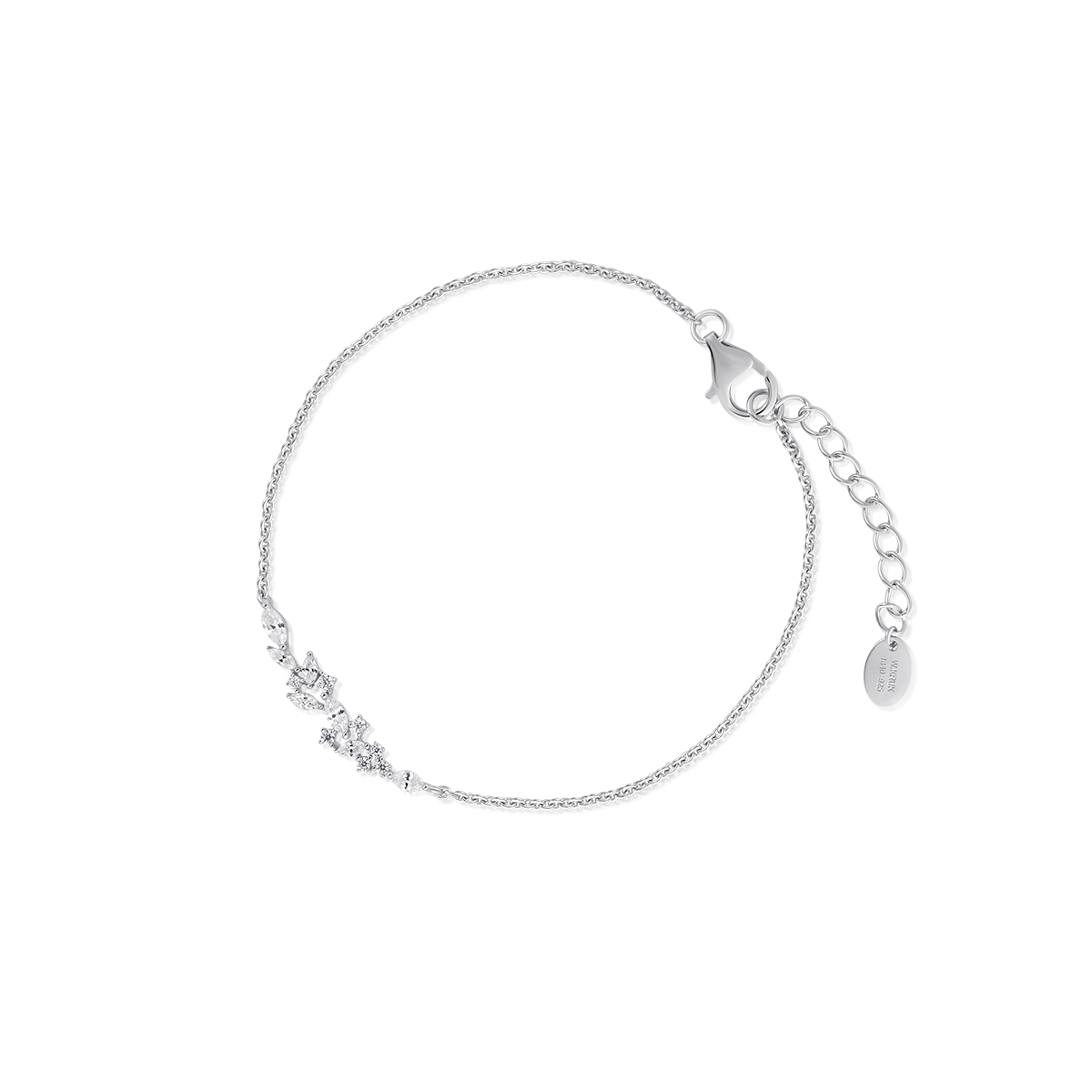 Bransoletka srebrna z cyrkoniami