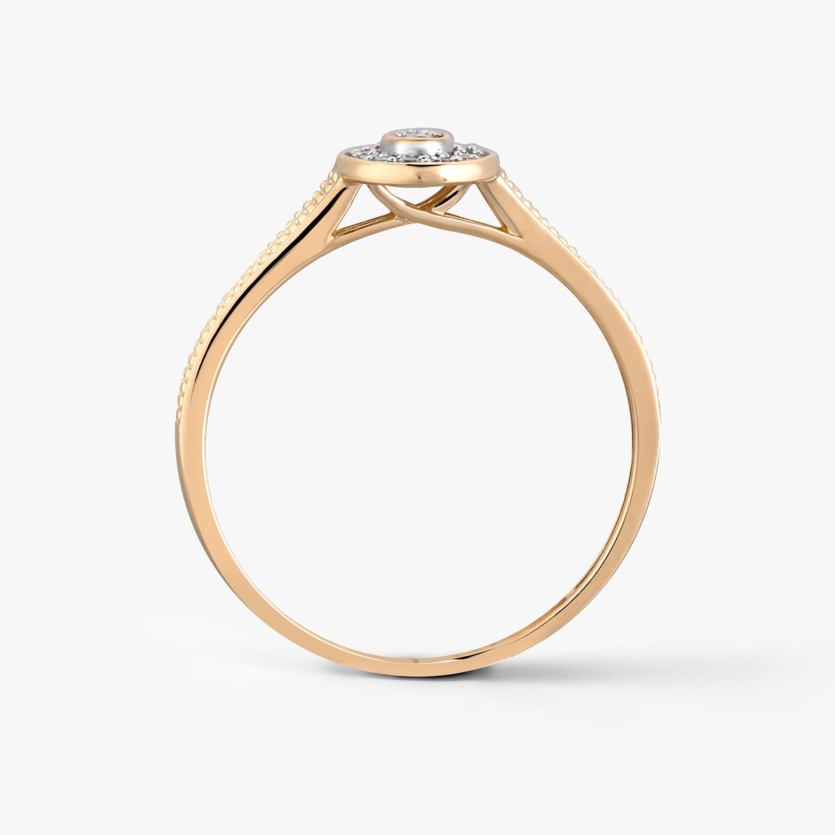 Pierścionek złoty z diamentami