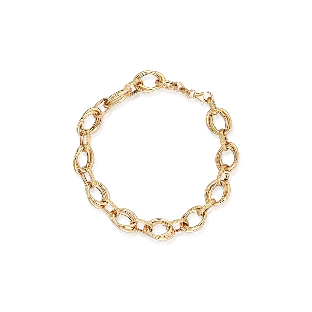 Bransoleta złota kółka