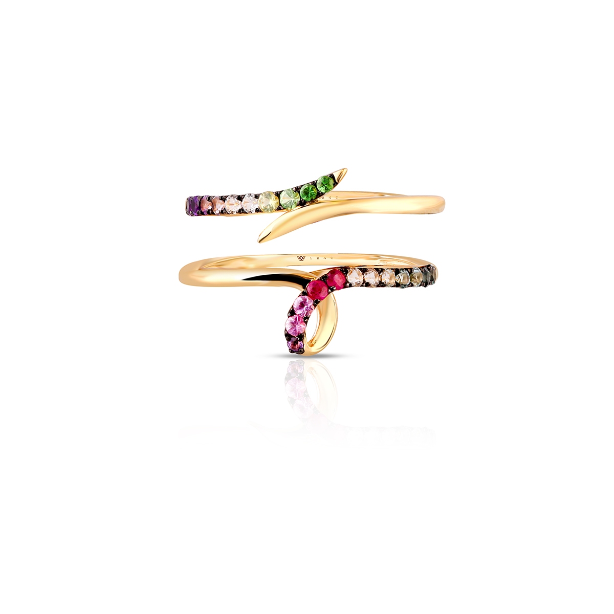 Pierścionek złoty Preludium Paradise Birds