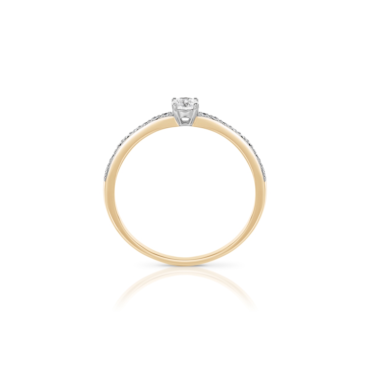 Pierścionek zaręczynowy złoty Szczęśliwy