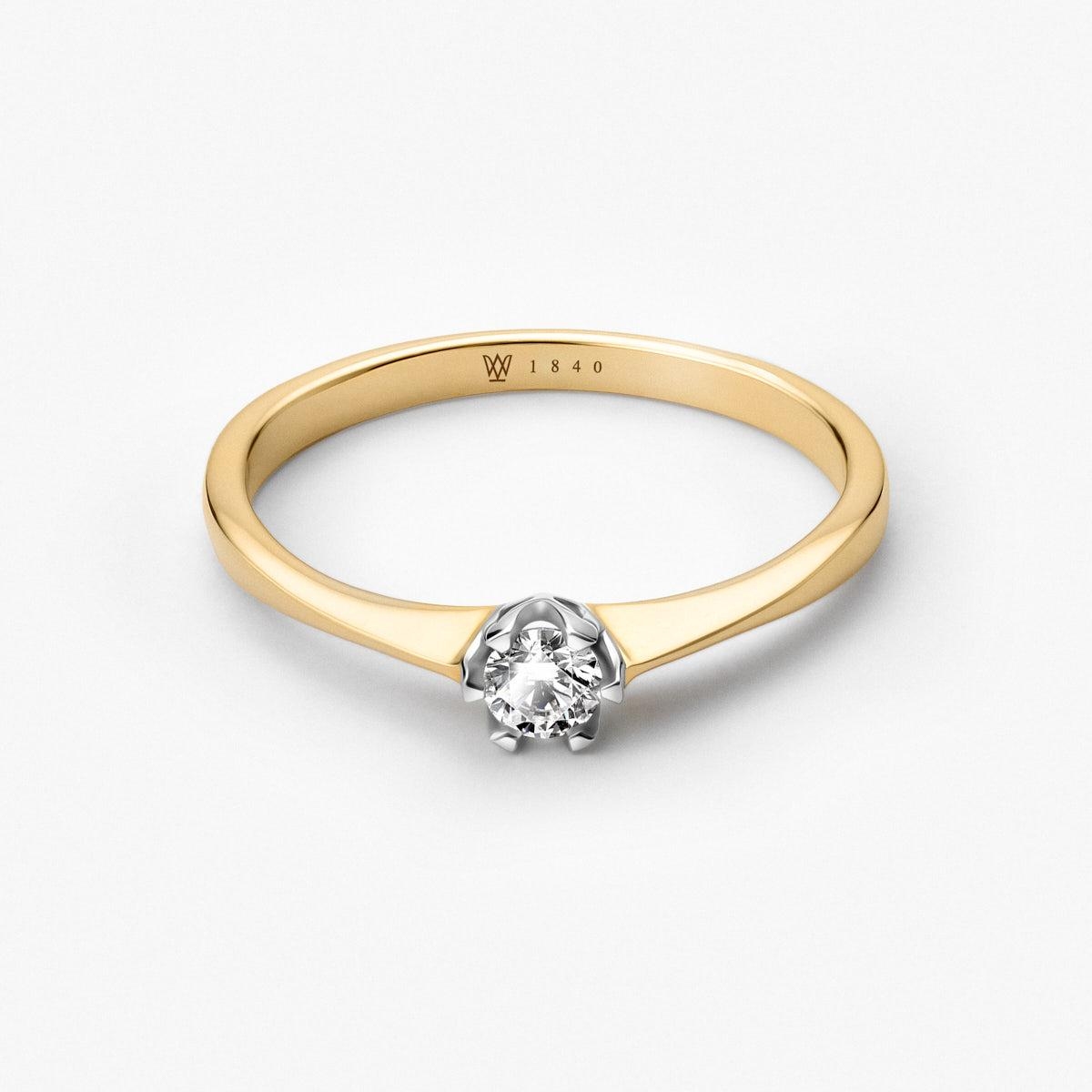 Pierścionek zaręczynowy złoty Jedyny
