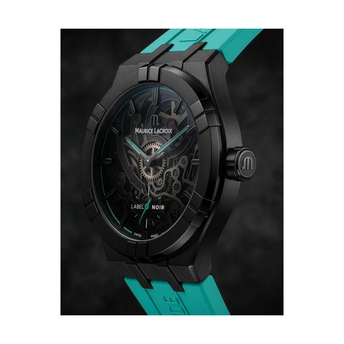 ZEGAREK MAURICE LACROIX AIKON AUTOMATIC SKELETON 45MM LABEL NOIR LIMITED EDITION