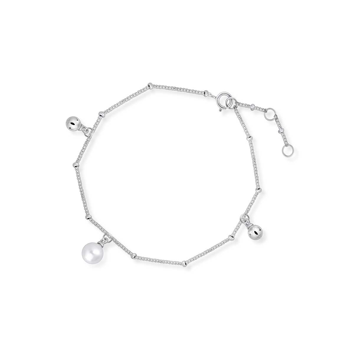 Bransoleta srebrna z perłą