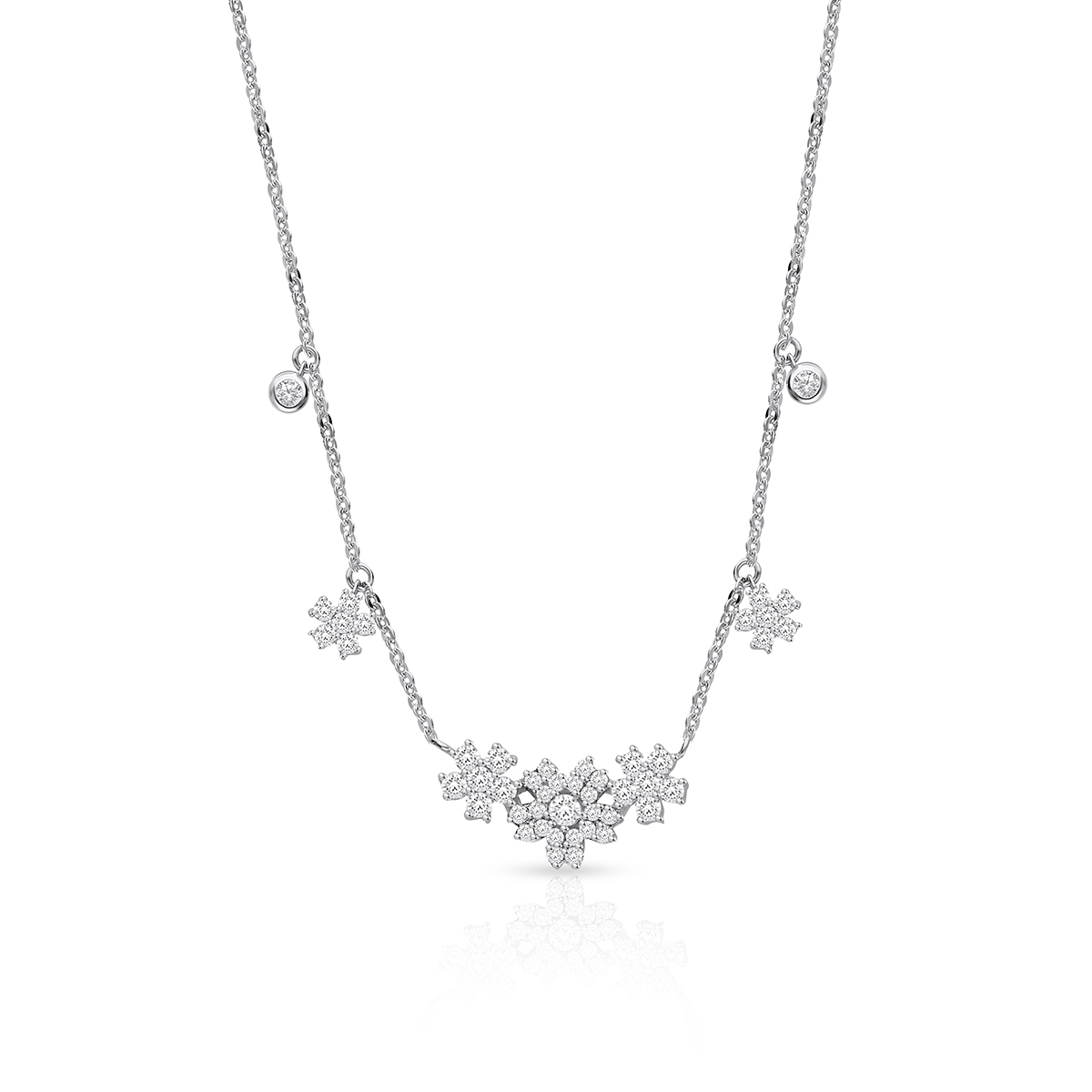 Naszyjnik srebrny z cyrkoniami