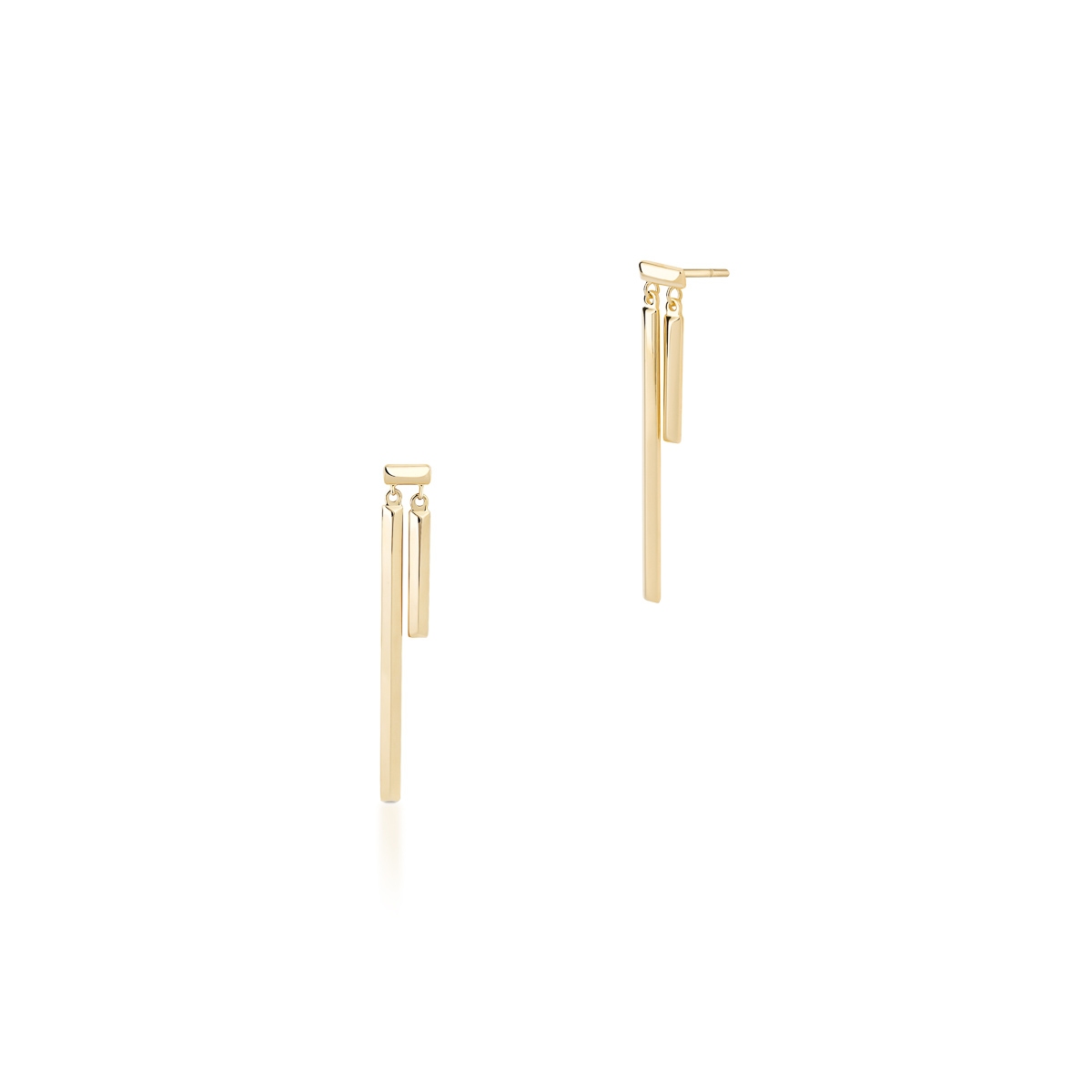Kolczyki srebrne pozłacane minimalistyczne