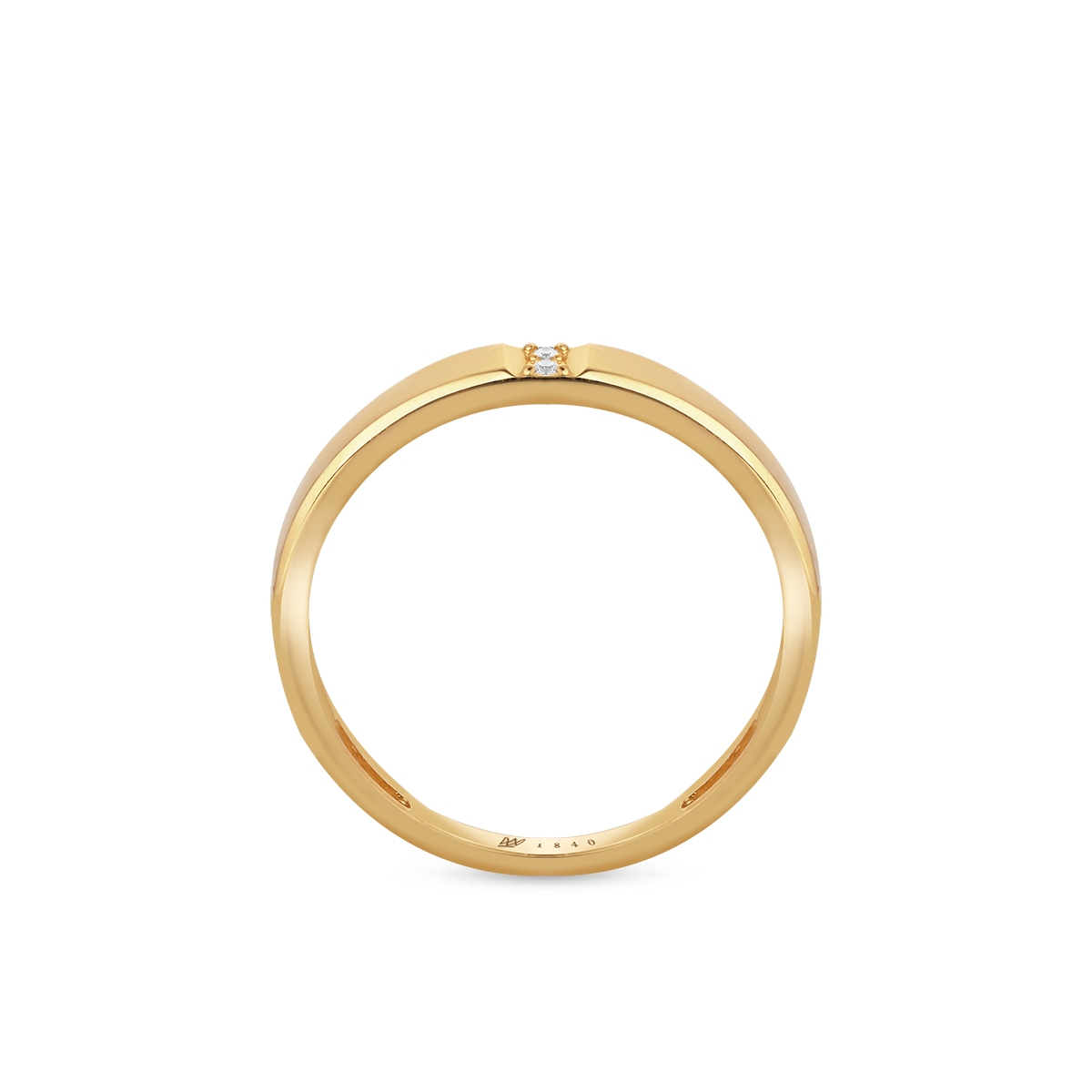 Pierścionek złoty z cyrkoniami