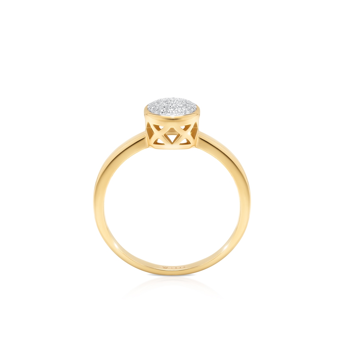 Pierścionek złoty z diamentami