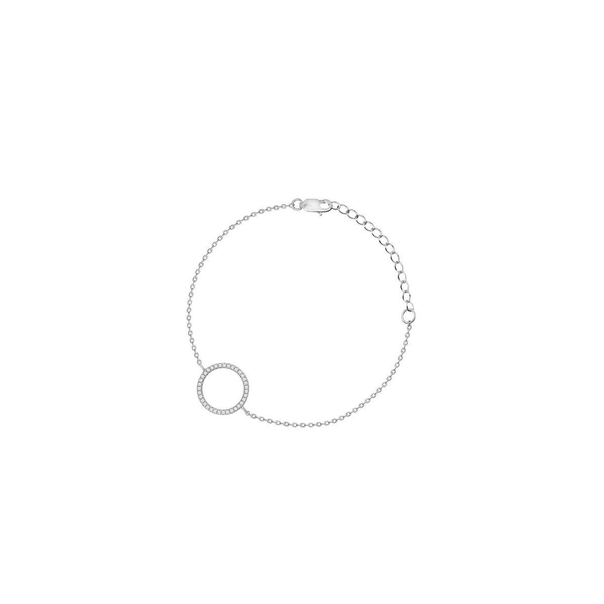 Bransoleta srebrna z cyrkoniami