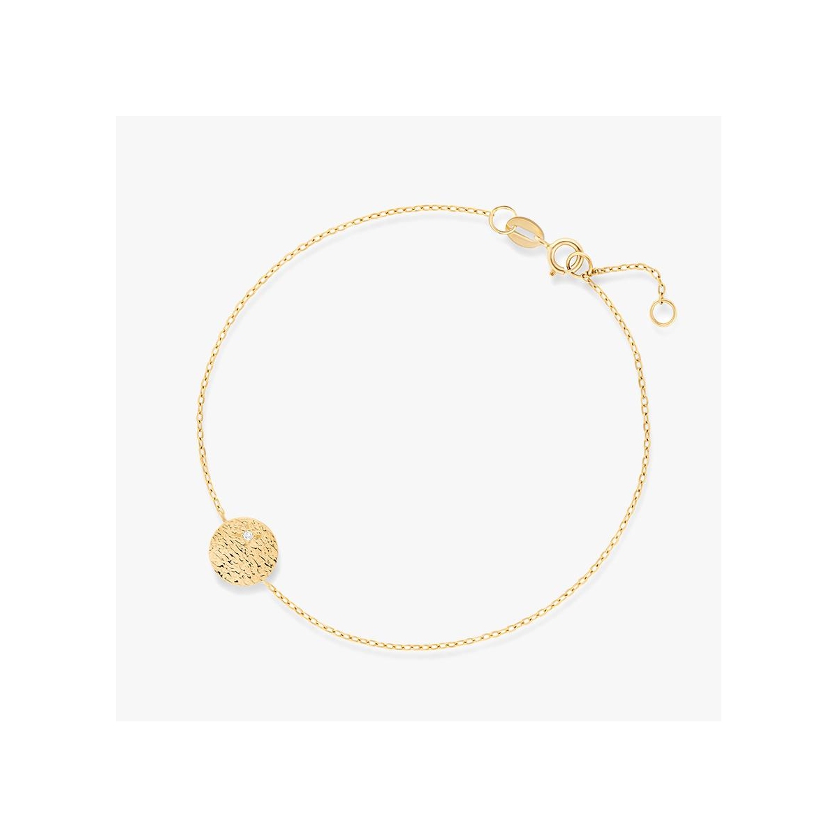 Bransoleta złota kółeczko z cyrkonią