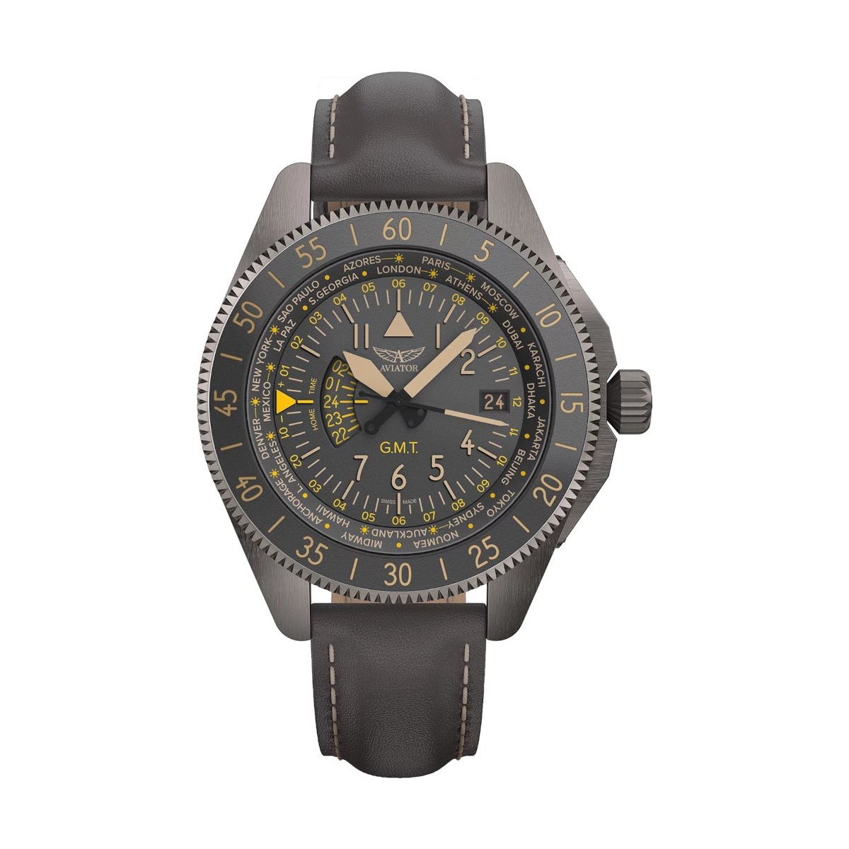 ZEGAREK AVIATOR AIRACOBRA GMT