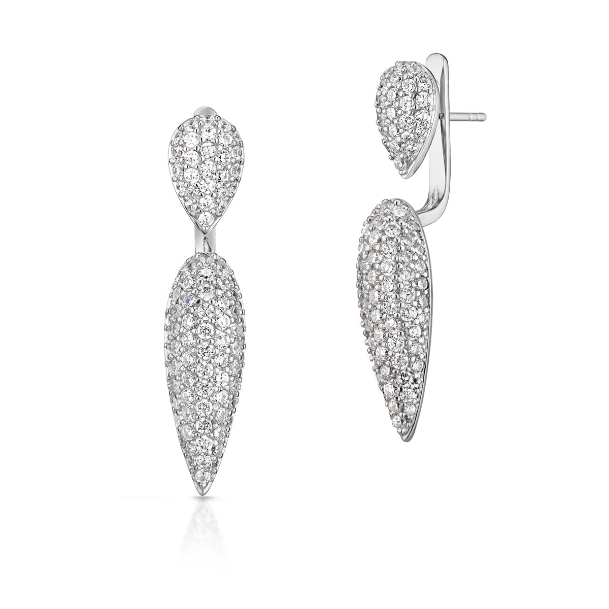 Kolczyki srebrne z cyrkoniami Emblems