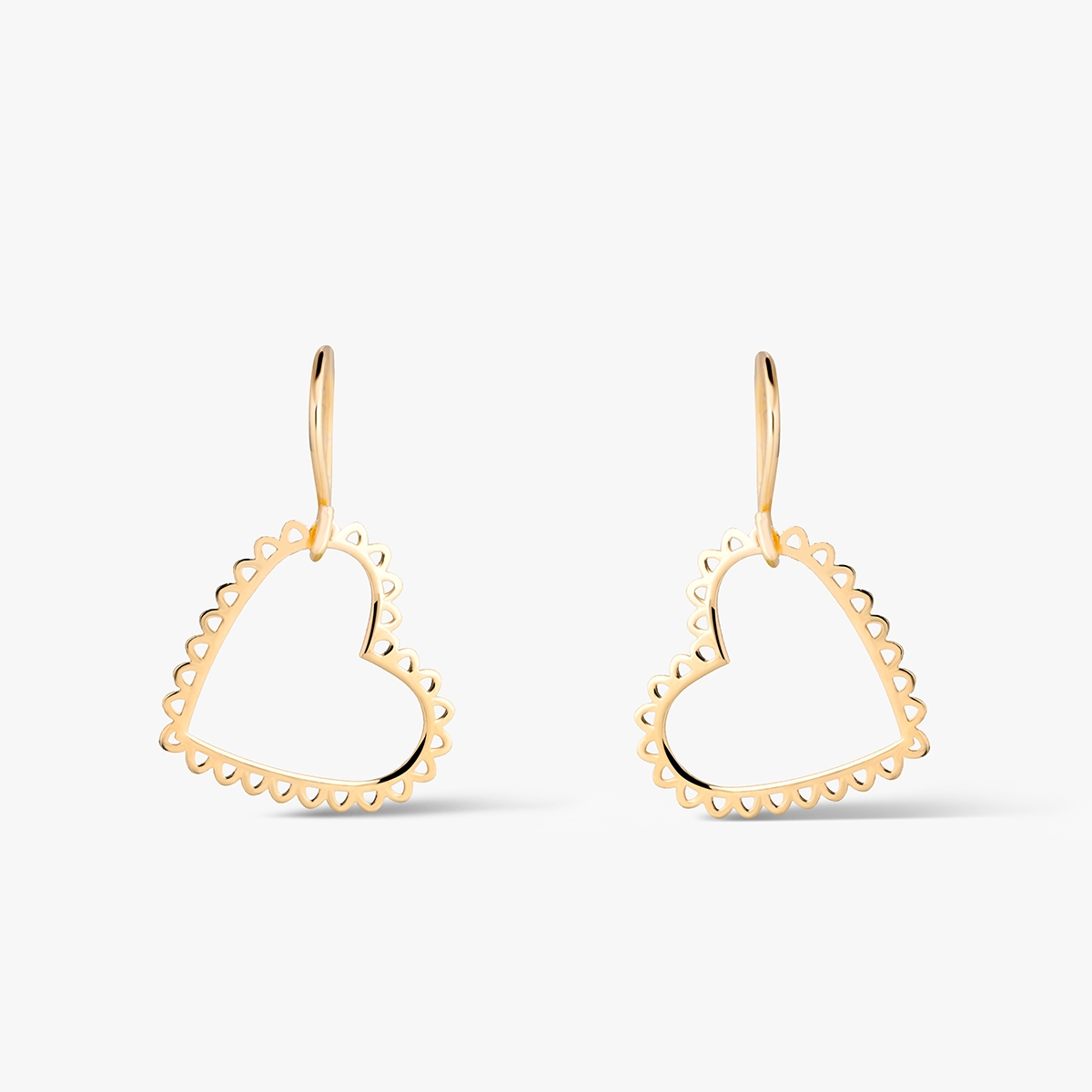 Kolczyki złote serca