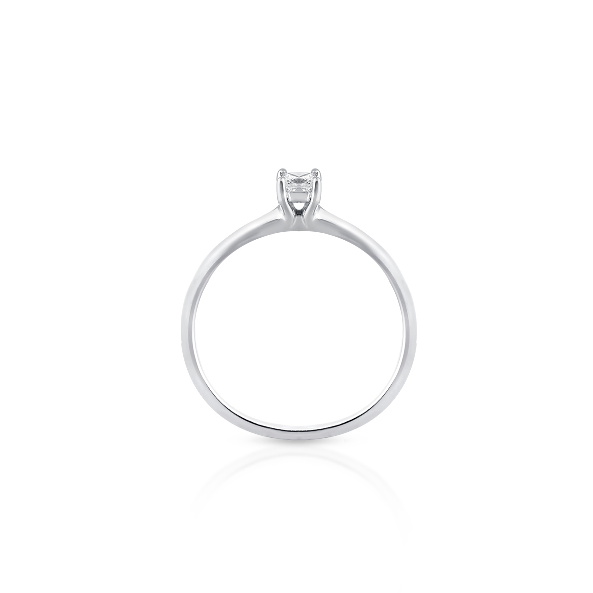 Pierścionek białe złoto z diamentem